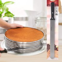 Zenker 7702 Ensemble couteau et spatule à gâteau de mariage 30 cm avec lame lisse en acier inoxydable et laiton, outils de pâtisserie, découpeurs PC