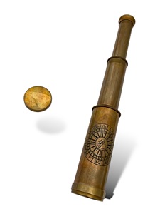 Telescopio Antiguo de Latón de 9 Pulgadas con Bolsa de Terciopelo, Telescopio Náutico, Decoración Marítima para el Hogar, Regalo Coleccionable Decorativo - Product Image 3