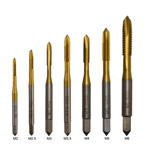 High-Speed Steel Screw Taps M2 M2.5 M3 M3.5 M4 M5 M6 TiCN Coated Machine Use Metric Chip Free Taps - Product Image 1