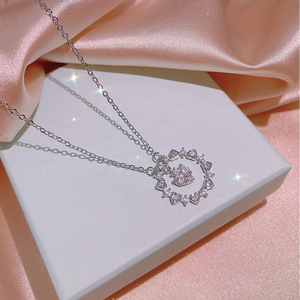 Collana con Ciondolo Geometrico a Cuore Mary Classico per Donne, Gioielli di Moda in Stile Europeo e Americano - Product Image 3