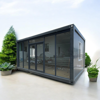 Bureau en conteneur à assemblage rapide minuscule maison maisons préfabriquées véranda Chine maisons préfabriquées avec mur de verre