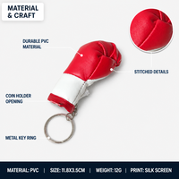 Porte-clés en PVC en gros, mini poing de boxe, accessoire de sac à dos, pendentif, cadeau de mode, ornement, sérigraphie
