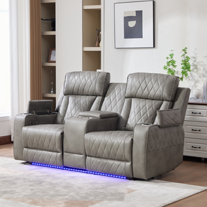 Offre Spéciale : Ensemble de Canapés <span class=keywords><strong>Électrique</strong></span>s 1+2+3 avec Lumières LED, Rangement et Table d'Appoint, Mobilier de Salon, Fonction Relaxante - Product Image 5