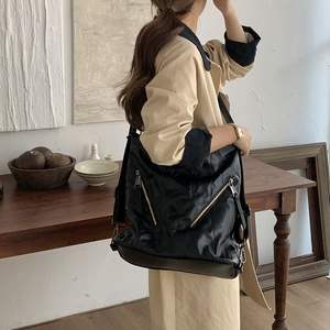 Sac fourre-tout grande capacité pour femme, couleur unie, doux, avec poche zippée, pour usage quotidien, sac à bandoulière - Product Image 5