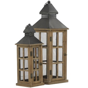 Christmas Outdoor Handmade Square Wooden Lantern Latest Design Home Decoration <b>Unique</b> Design lantern - Product Image 1