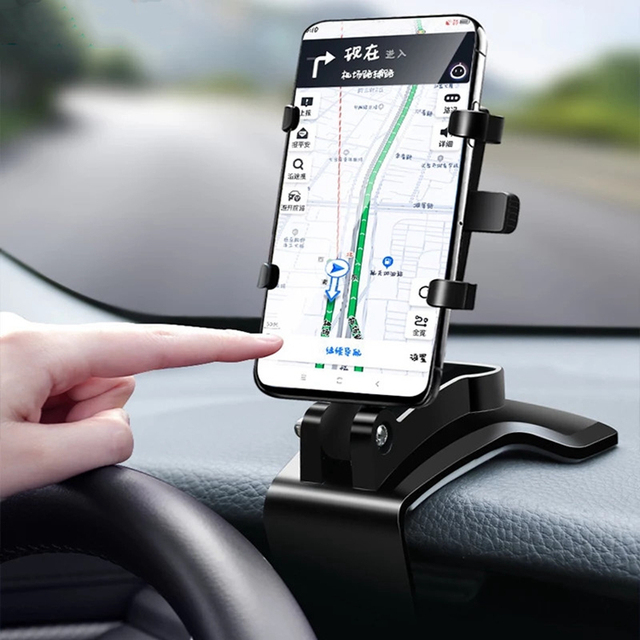 360 Degree Rotation Dashboard Clip Mount Adjustable Car Phone Holder
