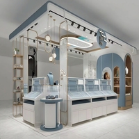 Vitrine de présentation de bijoux en verre de luxe, design intérieur personnalisé pour boutique, armoire éclairée par LED