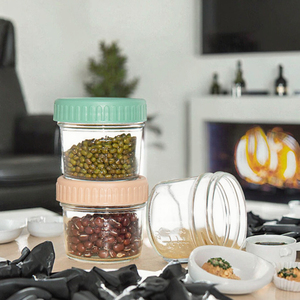 Recipientes de Vidrio para Almacenamiento de Alimentos para Bebés, 120 ml, 4 oz, Libres de BPA, Frascos para Alimentos Calientes con Tapas, Escala de Volumen, Herméticos, Aptos para Lavavajillas y Congelador - Product Image 3