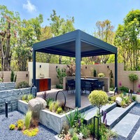 Jardin en aluminium pavillon extérieur véranda Gazebo persienne motorisée toit bioclimatique étanche Pergola pour parasol