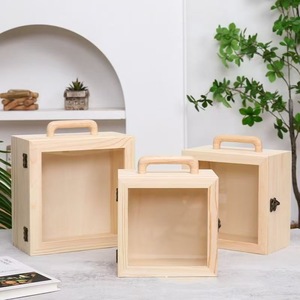 Caja de Madera Rectangular para Recuerdos de Boda, Caja de Almacenamiento de Regalos con Cierre de Pino para Damas de Honor y Mejores Amigas - Product Image 2