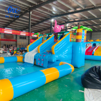 Équipement de parc aquatique mobile, grande piscine de soutien pour adultes, toboggan aquatique gonflable, piscine combinée de défi extérieur
