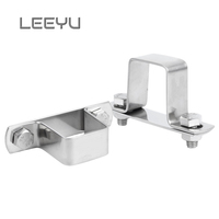 Collier de serrage carré en acier inoxydable, pince carrée, cerceau de selle, support d'angle droit de type Oh, boulon en U pour fixation de cadre de tube carré