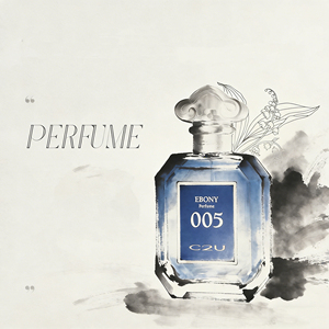 Perfume Original al por Mayor Eau de Parfum EbonyPerfume en Botella Azul, Fragancia Fresca de Oud en Spray de 50 ml para Hombre y Mujer - Product Image 3
