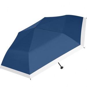 Paraguas de Plumas Ultraligero con Protección Solar, Plegable en Tres Secciones, con Bloques de Color, para Damas, Venta al Por Mayor - Product Image 3