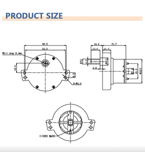 Nhà máy trực tiếp bán js50 12V 24V DC Gear Motor Micro DC Gear Motor hoành lưu thông cho Rack hiển thị - Product Image 5