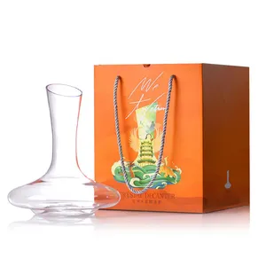 Decanter Wholesale 1500Ml Lead Free Crystal Glass Wine Decanter In Stock Carafe Red Wine Decanter With Box
