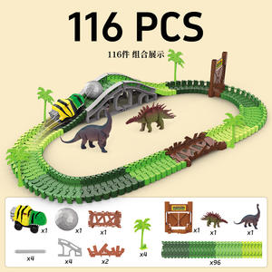 Parcours de Voiture Électrique en Spirale Dinosaure Paradise, Aventure sur Rail, Assemblage de Piste, Petit Train, Jouet de Voiture pour Enfants - Product Image 6