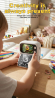 Imprimante thermique portable intelligente à commande vocale IA, conversion instantanée de la parole en image, 200 dpi, écran HD 2,0 pouces, Wi-Fi, idéale pour les cadeaux créatifs