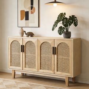 <span class=keywords><strong>Buffet</strong></span> et meuble <span class=keywords><strong>de</strong></span> rangement en bois <span class=keywords><strong>de</strong></span> frêne et rotin, style nordique moderne Wabi-Sabi, pour salon, <span class=keywords><strong>salle</strong></span> à <span class=keywords><strong>manger</strong></span>, hôtel et maison. - Product Image 3