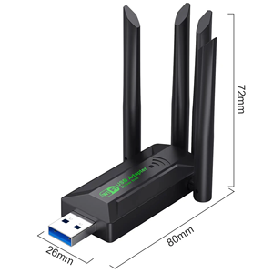 Dual Band 2.4G 5GHz <strong>Ethernet</strong> WIFI Network Card <strong>Adapter</strong> <strong>Wireless</strong> 1300Mbps 4 Antenna Desktop Receiver External Stock - Product Image 5