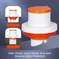 Válvula Antirretorno Universal de PVC de 50/75mm para Tuberías, Prevención de Insectos y Olores, Válvula de Gravedad Unidireccional, Desodorizante de Alcantarillado, Bloqueador de Olores