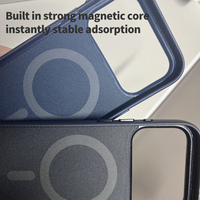 Coque de protection magnétique en tissu technologique pour iPhone 17 Pro Max avec bouton caméra couleur originale