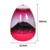 Ornements Éruption Volcanique, Jouet Éducatif Anti-Stress, Minuteur Sablier à Gouttes d'Huile Suspendues, Mouvement Liquide à Bulles pour TDAH et Autisme
