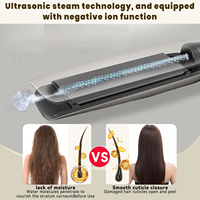 Lisseur à vapeur professionnel en céramique tourmaline pour salon, fer à lisser électrique à vapeur nano-ionique, plancha para cabello
