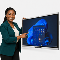 Tableau blanc interactif intelligent EIBOARD OEM ODM 65 75 86 98 pouces, écran plat interactif 4K LCD, stylet tactile, écoles