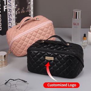 Trousse de Toilette de Voyage de Luxe en Cuir PU Grande Capacité pour Femmes et Filles, Étanche, pour Maquillage et Cosmétiques - Product Image 6