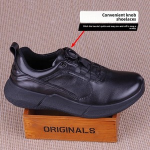 <span class=keywords><strong>Scarpe</strong></span> da Uomo in Pelle di Prima Qualità, Sneakers Sportive Autunnali con Suola Spessa, Superficie Morbida, Chiusura con Fibbia Rotante - Product Image 3