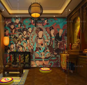 3D Dun accrocher Mural Ciel Volant Maid Bon augure Nuage <span class=keywords><strong>Papier</strong></span> Peint Chinois Classique Hôtel Boîte <span class=keywords><strong>Papier</strong></span> Peint Chambre Canapé <span class=keywords><strong>Papier</strong></span> Peint - Product Image 2