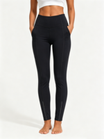 Pantalon de yoga taille haute sans coutures, effet push-up, avec poches latérales, ourlet scintillant, contrôle du ventre, séchage rapide, extensible dans les 4 sens – Meilleures ventes