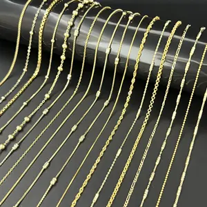 패션 간단한 보석 금도금 목걸이 물결 체인 뱀 뼈/별이 빛나는/크로스 체인 목걸이 보석에 대한 기본 체인