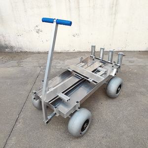 Carrello da Pesca in Alluminio con Quattro Ruote Gonfiabili, Capacità di Carico 100kg, Portatile, Personalizzabile OEM, Trolley da Spiaggia per Attrezzi da Pesca - Product Image 6