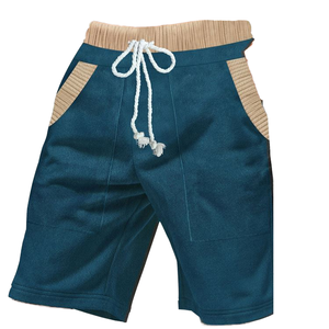 Shorts amples basiques pour hommes, style streetwear, en coton/fibre de bambou, avec logo en relief, collection Printemps-Été - Product Image 1