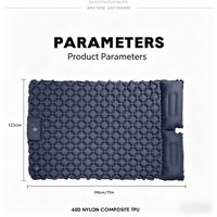 Matelas de camping gonflable automatique imperméable 4D en nylon TPU avec oreiller intégré, connectable, pour couple