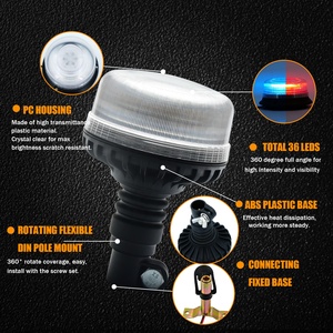 Luz de Emergencia Giratoria Ece LED de Doble Color 12-24v, Intermitente de Señalización de Tráfico, Luz Estroboscópica de Emergencia, Lámpara de Advertencia de Seguridad - Product Image 3