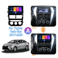 Autoradio DVD avec écran tactile Android, système de navigation quadricœur, pour Toyota Yaris Vios 2017-2020