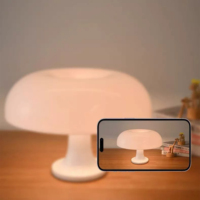Lampe de chevet rétro rechargeable par USB, lampe de table LED en forme de champignon