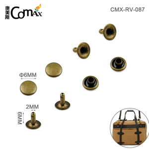 Rivets à pression en métal, pour sac à main métallique, Double capuchon, vente en gros, - Product Image 3
