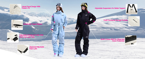 Combinaison de <span class=keywords><strong>ski</strong></span> unisexe du même style, écologique, imperméable, coupe-vent, thermique, en tissu recyclé pour les sports d'hiver, vente en gros, sur mesure - Product Image 3