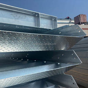 야외 직선 계단 아연 도금 강철 사다리 계단 외부 계단 디자인 화재 탈출 계단 - Product Image 3