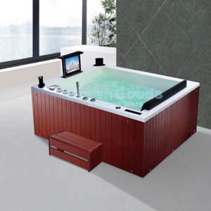 Salle de bain moderne pour 2 personnes, grand Jet de Massage, baignoire à Double <span class=keywords><strong>jacuzzi</strong></span> avec TV - Product Image 3