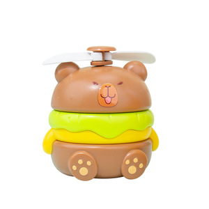 Mini ventilateur en forme de hamburger, rechargeable par USB, design silencieux, utilisation en extérieur - Product Image 3