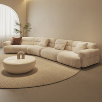 Ensemble de canapés sectionnels en tissu velours moderne, design créatif, canapé semi-circulaire pour hall de villa