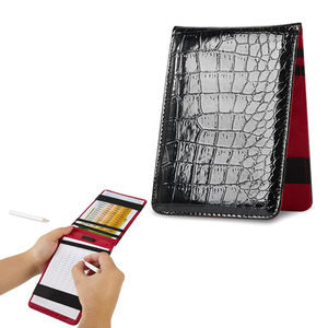 Porte-cartes de score de golf de haute qualité, porte-livret de scores de golf personnalisé, porte-livret de scores de golf en cuir avec crayon - Product Image 1
