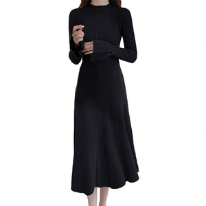 เดรสไหมพรมคอทรงกลม แขนบาน สีพื้น เรียบหรู สไตล์ลำลอง สำหรับผู้หญิง คุณภาพสูง รับผลิตตามสั่งขายส่ง (OEM) - Product Image 6