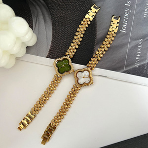 Reloj de Pulsera con Esfera Verde para Mujer, Reloj de Cuarzo, Joyería, Reloj de Pulsera Dorado Vintage - Product Image 2