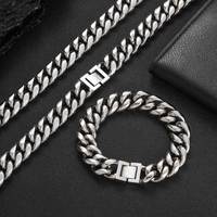 Nouveau Bracelet Homme en Acier Inoxydable 12MM, Chaîne Maille Cubaine, Fermoir Gravable, Étanche, Motif Papillon Tendance, Bouddhisme